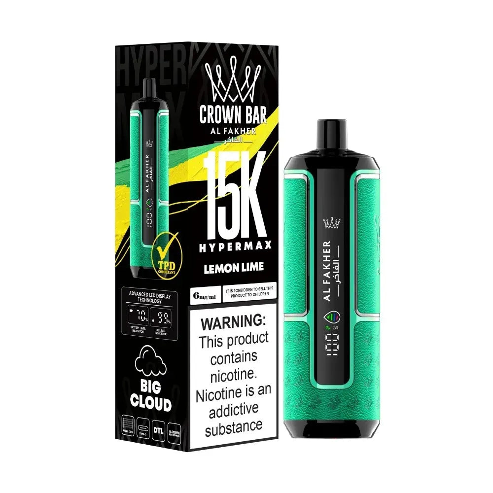 Al Fakher Crown Bar Hypermax 15000 Puffs Disposable in UAE