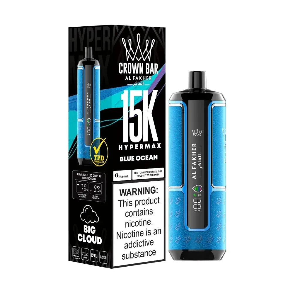 Al Fakher Crown Bar Hypermax 15000 Puffs Disposable in UAE