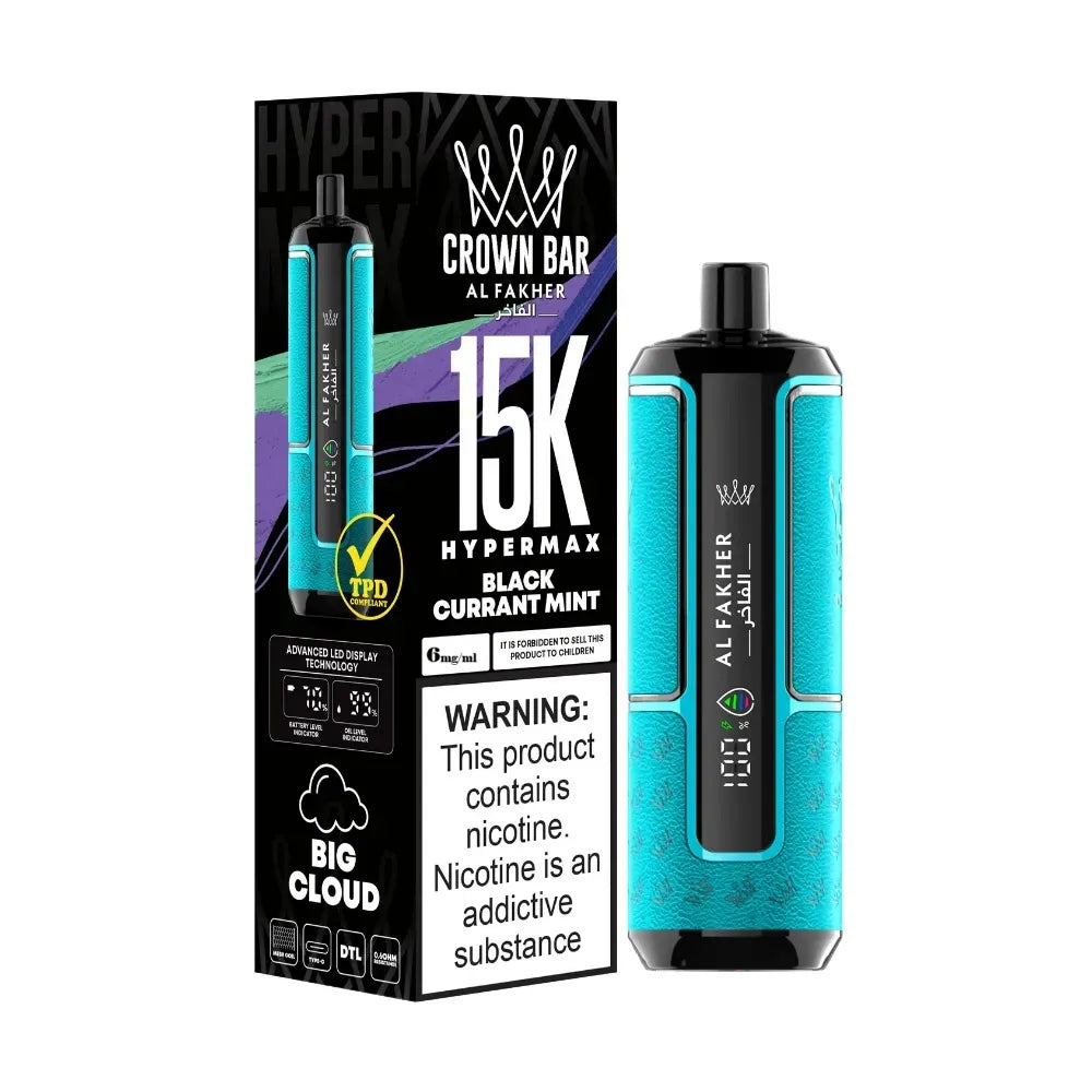 Al Fakher Crown Bar Hypermax 15000 Puffs Disposable in UAE