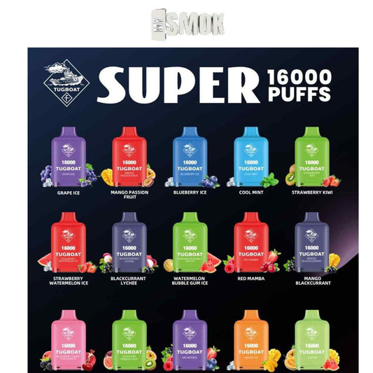 Tugboat Super Kit 16000 Puffs Disposable Vape in Dubai UAE